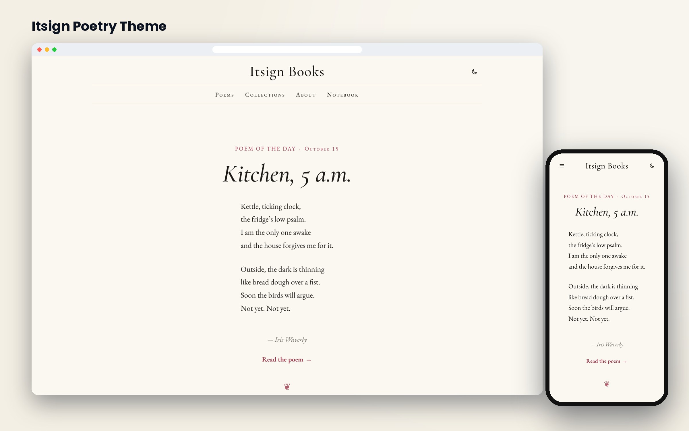 Itsign Poetry Theme